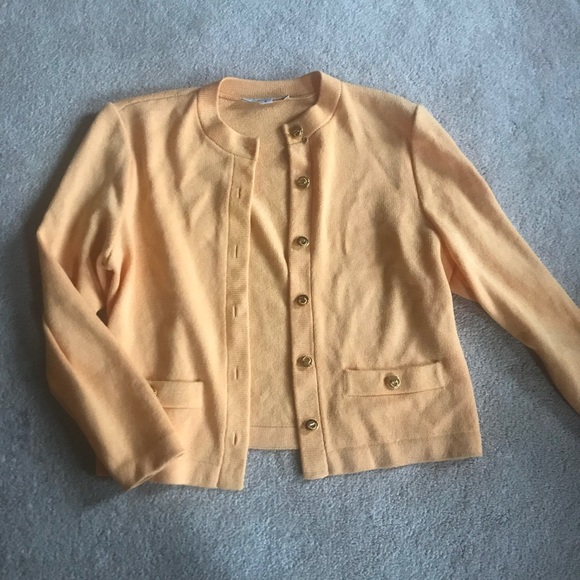 St. John Sweaters - St.John Yellow/Orange Cardigan